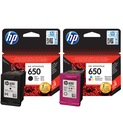 НАБОР ЧЕРНИЛ HP 650 ЦВЕТ + ЧЕРНЫЙ CZ101AE/CZ102AE