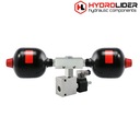 HYDROAKUMULÁTOR 2X0,5L + VENTIL 24V HYDROLIDER Značka stroja Bizon Case IH Claas DBautomotive Deutz-Fahr Fendt Ford JCB John Deere Lamborghini Landini Massey Ferguson MTZ Belarus New Holland Renault Same Unirol Ursus Zetor