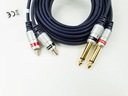 кабель 2x jack 6,3 / 2x RCA cinch 1,5м VITALCO