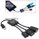 HUB OTG USB 3.1 на 2 x USB + адаптер питания micro USB OTG