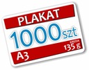 Plakaty A3 1000 szt Plakat A3 135 g Ulotki Ekspres