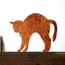 Ржавый кот на заборе Украшение сада Фуслапа