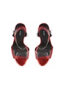 Vices Sandále špendlíky trblietavé červené r39 Vrchný materiál umelá koža