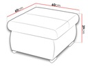 Taburet ANZU 2 - biela eko koža / šedá Šírka nábytku 60 cm