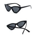 Slnečné okuliare čierne mačacie oko dámske módne úzke elegantné Typ ochrany UV filter-400 kat. 3