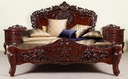 Štýlová rokoko vyrezávaná posteľ 150x200 cm 78321 Druh dreva Exotický