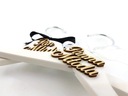 Белые свадебные вешалки Mr. Miss, деревянная 3D надпись