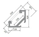 HLINÍKOVÝ PROFIL C INOX 2M PRE LED PÁSY EAN (GTIN) 5901854771700