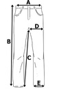 NOHAVICE DŽERSY CIPO BAXX HRUBÁ NIŽA 31/34 82-84cm Dominujúca farba modrá