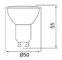 LED žiarovka 3W=25W GU10 farba biela teplá Výkon 3 W