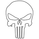 Наклейка на автомобиль PUNISHER SKULL JDM CULT