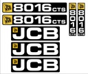 JCB 8016 CTS НАКЛЕЙКИ + пиктограммы — ПЛОСКАЯ РАМКА