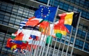 Komplet flag Unii Europejskiej 100x60cm Flagi EU Wysokość produktu 60 cm