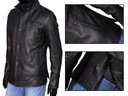 Prechodná kožená bunda Pánska DORJAN TRS950 S Dominujúca farba čierna
