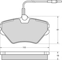 Тормозные колодки Рено Лагуна 1.8i/2.0i.