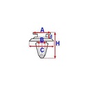 ROMIX RIVET DE REVÊTEMENT PORTIÈRE CITROEN BERLINGO I/II/C5 I/SAXO/XM II/XSARA I/ photo 4 - milautoparts-fr.ukrlive.com