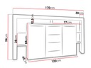 Kombinovaná komoda s LED osvetlením CLANE 1 - biela / lesklá šedá Značka Mirjan