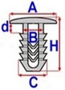 RIVET BOUTONS ETANCHÉITÉ PORTIÈRE PEUGEOT 406 807 photo 3 - milautoparts-fr.ukrlive.com