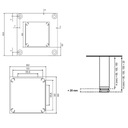 4 X ALU NOŽIČKA NÁBYTKOVÁ PÄTKA NASTAVITEĽNÁ 60 MM INOX Kód výrobcu 4.N.60x60x60.IN