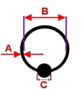 Náušnice segmentové dúhové kruh septum nos clicker hoop helix rook 1/10mm Značka Inna marka