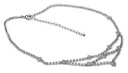 Серебряное ожерелье-колье Ожерелье с кристаллами для выпускного вечера