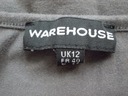 Sukienka tunika szara z puszkiem Warehouse 40 / 42 Wzór dominujący bez wzoru