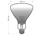 Infražiarič E27 150W 123mm R123 Značka Helios