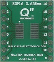 QSOP16, SSOP16, SSO16, LSSOP16 0,635 мм на DIP 0,6 дюйма.