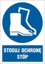 Наклейка USE FOOT PROTECTION здоровье и безопасность 297х210 (А4) 4 шт.