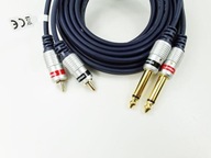 кабель 2X Jack 6.3 / 2x RCA chinch 1.5 M VITALCO