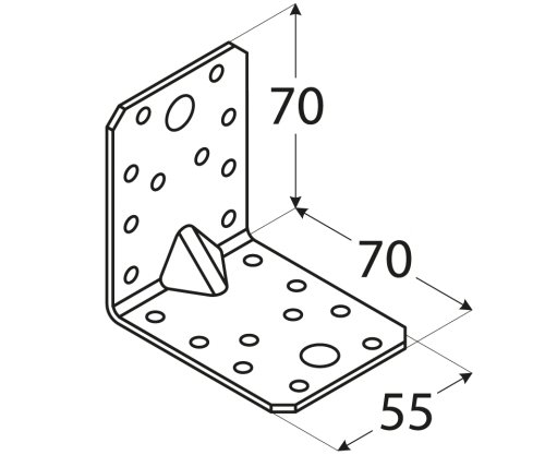 Kp4 Kątownik łącznik Ciesielski Montażowy 70x70x55