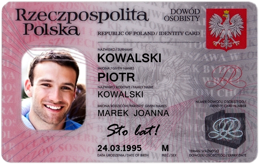 Opłatek na tort DOWÓD OSOBISTY 18 LAT - EXTRA !!! 4882204859 - Allegro.pl