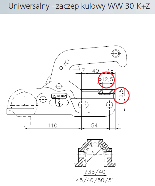 UNIWERSALNY ZACZEP 3000kg