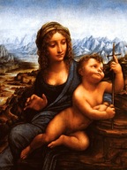 Reprodukcja obrazu Madonna z kądzielą Vinci 80x60