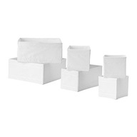 IKEA SKUBB boxy kontajnery na komody x6 biele
