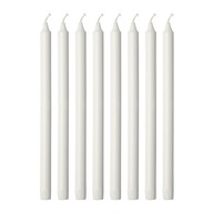 IKEA JUBLA sviečky dlhé sviečka biela 8 kusov KOMPLET