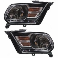 Фара левая перед черная+хром, хромом ford mustang 2010-2012