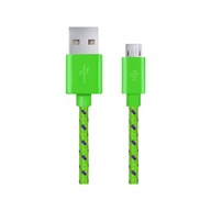 Kabel Micro USB 2.0 A-B M/M 2.0 m.Oplot Zielony