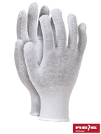 Rękawiczki bawełniane białe mikronakropienie r7(S)