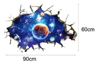 Samolepky na stenu 3D KOZMOS PLANÉTY