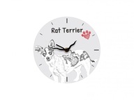 Rat Terrier Stojace hodiny s grafikou, MDF
