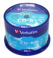 VERBATIM CD-R 700MB 80min 50 kusov špindel promo!