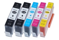 5× Atrament Premium Toner & Ink 364-XL-5x-2 pre HP čierna (black), červená (magenta), modrá (cyan), sada, žltá (yellow)