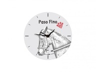 Kôň Paso Fino Stojace hodiny s grafikou, MDF