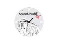 Španielsky mastif Stojace hodiny s grafikou, MDF