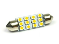 Žiarovka C5W C10W 12 LED SMD TEPLÁ BIELA 42 mm