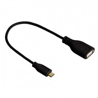 HAMA FlexiSlim Micro USB OTG Adap čierna 15 CM