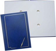Podpisová taška A4, 10 kariet, krytý chrbát, s rámčekom – tmavomodrá