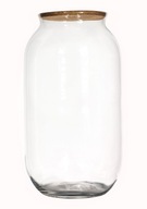 Wazon szklany słój Balon L H42 + przykrywka korkow