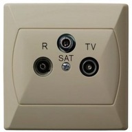 Zásuvka RTV-SAT koncová béžová GPA-AS/01 AKCENT OSPEL